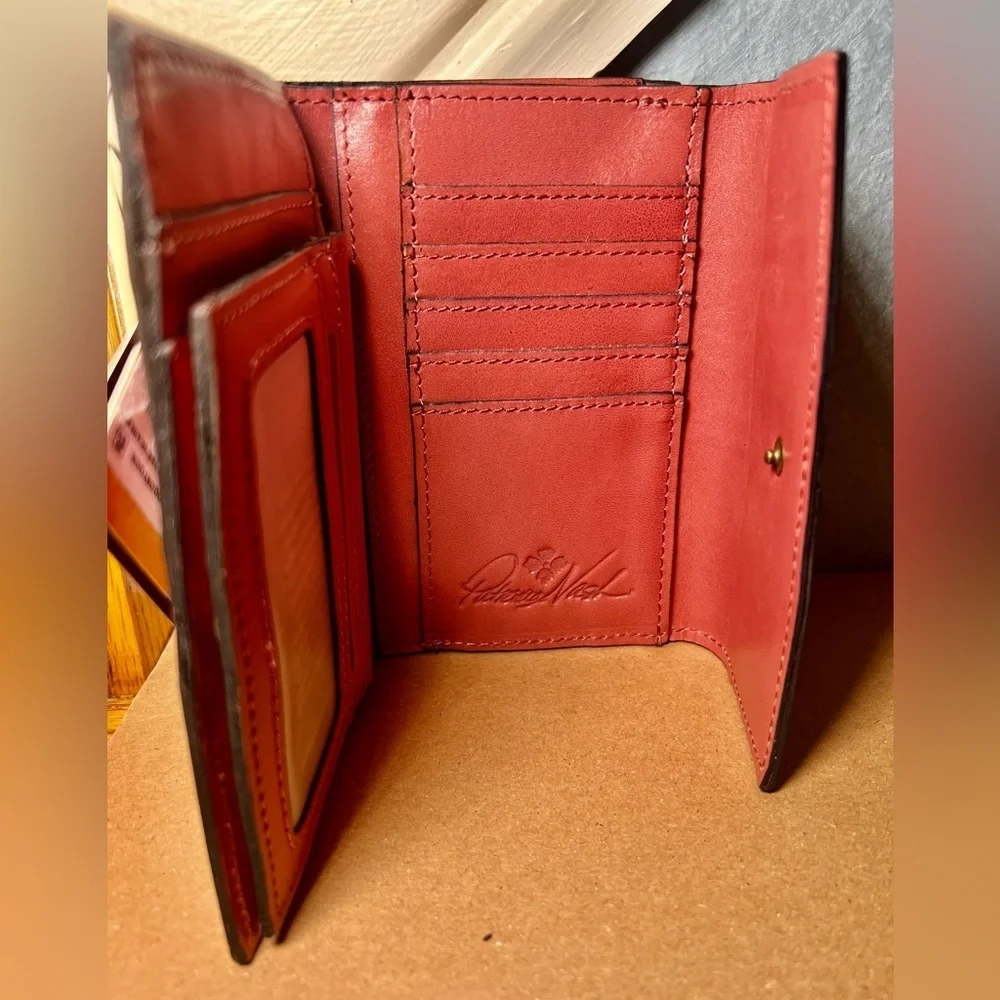 NWT Patricia Nash Woodstock Color Block Leather Wallet
